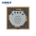 Livolo padrão DA UE 2 gang 2 way Toque Interruptor de Luz de Parede Interruptores Elétricos Sem Fio RF VL-C702SR-13